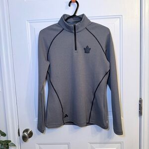 Adidas -  Toronto Maple Leafs Gray Quarter-Zip Sweater